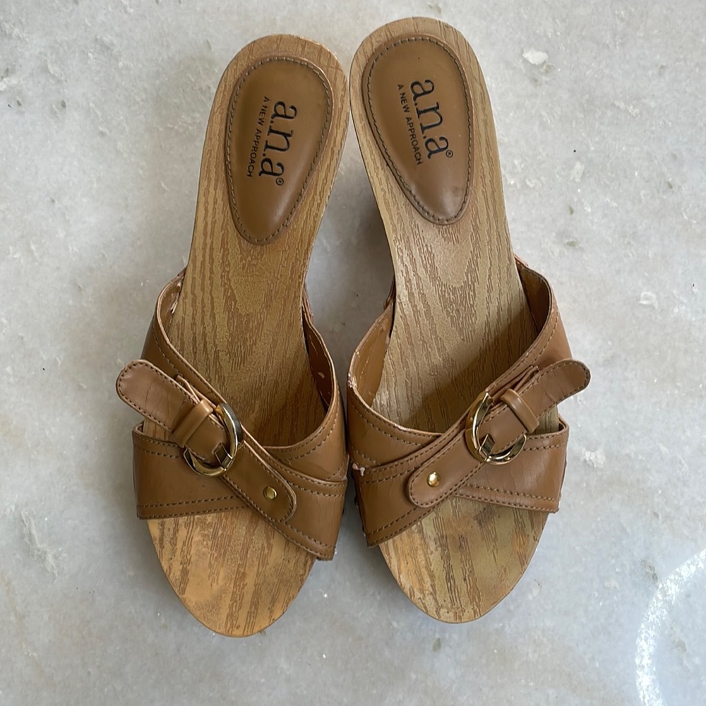 Tan Clog Slides
